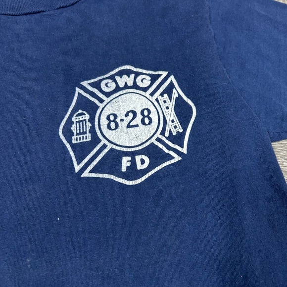Vintage Fire Dept T-Shirt Lot of 3 70s 80s Montgomery County Charlotte Mens L/XL - Picture 8 of 11